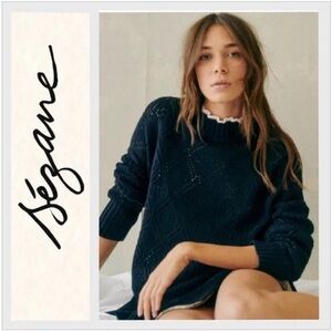 SÉZANE LAURIE JUMPER IN NAVY SIZE S